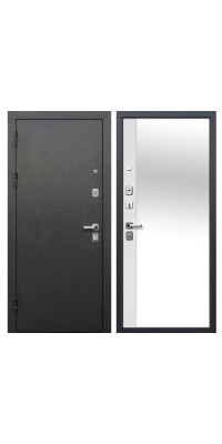 Дверь мет. 9 см Серебро Эмалит Белый ЗЕРКАЛО 860 левая (Россия) г.Йошкар-Ола