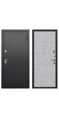 Дверь мет.Гарда 7,5 Букле черный Бетон снежный 860 правая (Россия) г.Йошкар-Ола