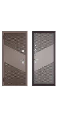 COMFORT PP (Шоколад букле, МДФ Эмаль капучино 9Е-163,МДФ Эмаль светло-серая 9Е-163) 2050х860 левая