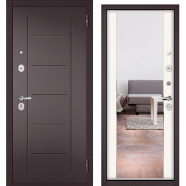 COMFORT MP (Шоколад букле, RL-4 МДФ Эмаль молоко 9Е-164 mirror) 2050х860 правая 56,8кг